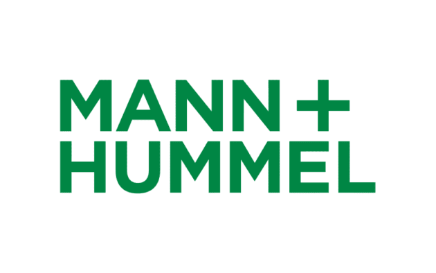 Green text reading "MANN + HUMMEL" on a white background.