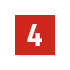 A white number 4 centered on a red square background.