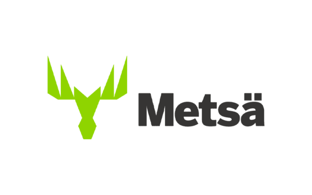 Logo of Metsä featuring a stylized green antlers design on the left, with the name "Metsä" written in black text on the right.
